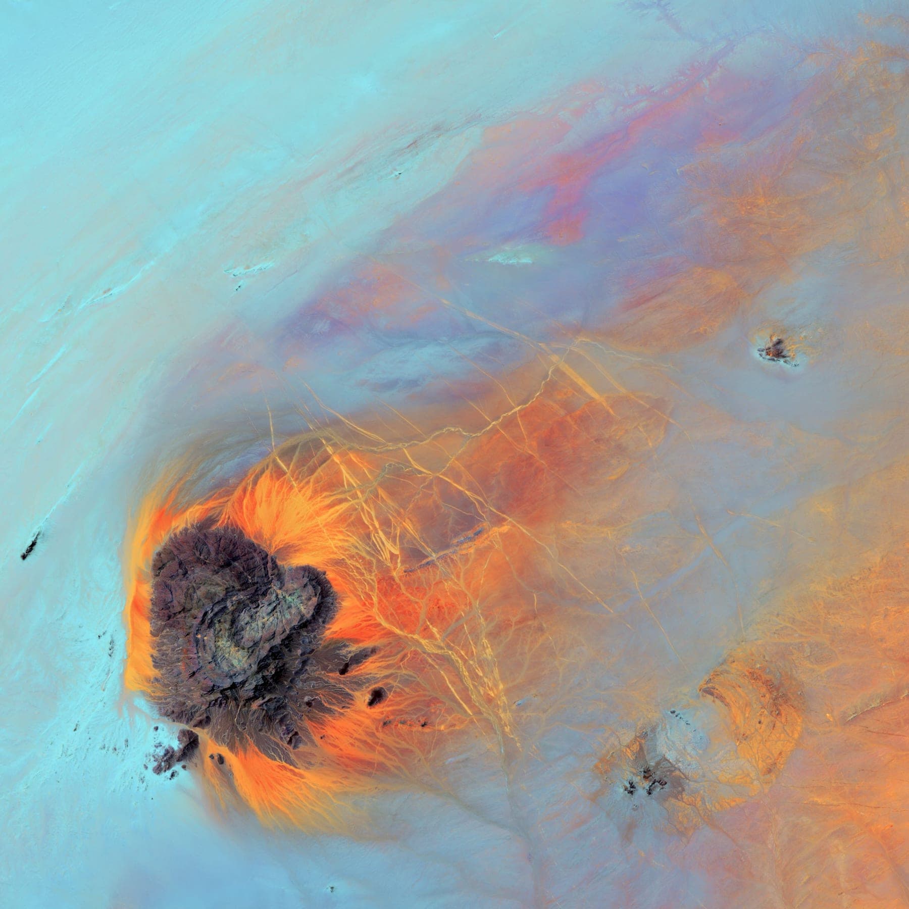 Re-entry false-color composite